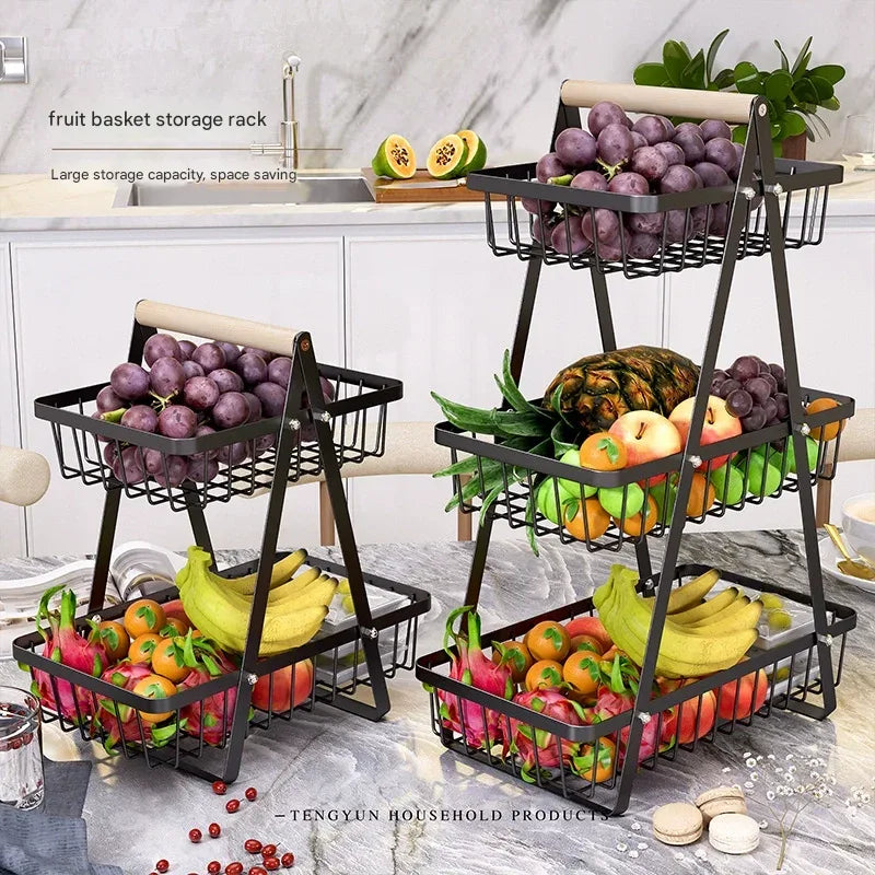 Premium Metal Fruit Basket – Multi-Layer Storage Rack for Kitchen & Home