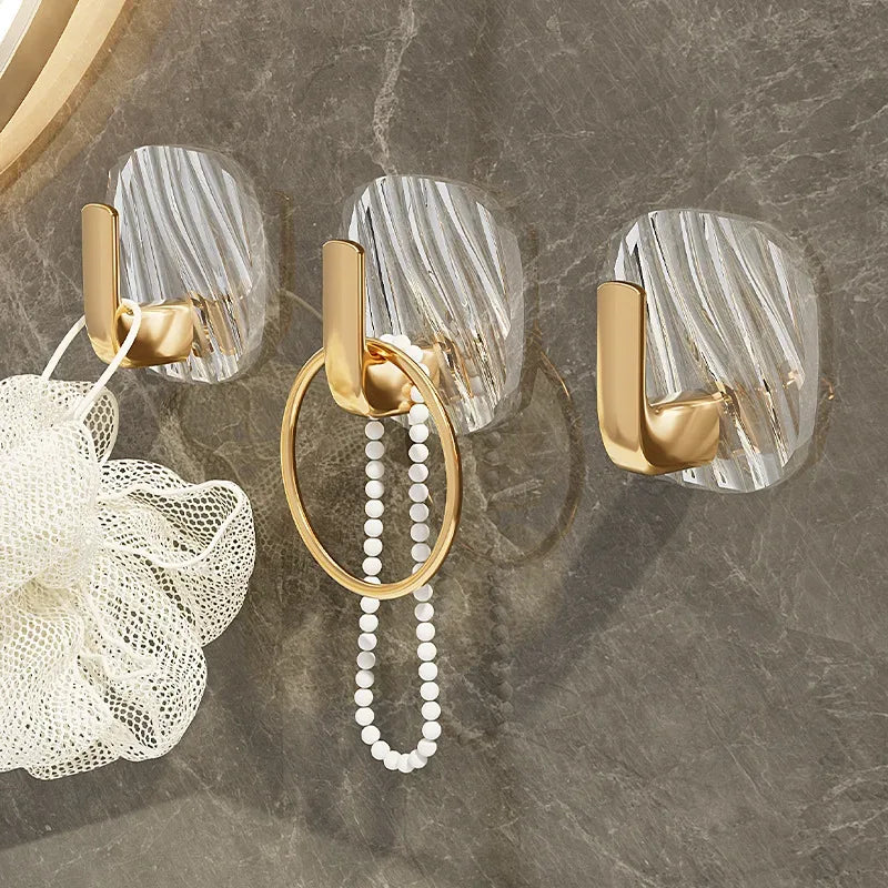 Pack of 4 Acrylic Strong Adhesive Wall Hooks