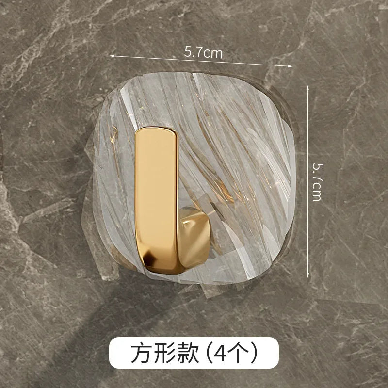 Pack of 4 Acrylic Strong Adhesive Wall Hooks