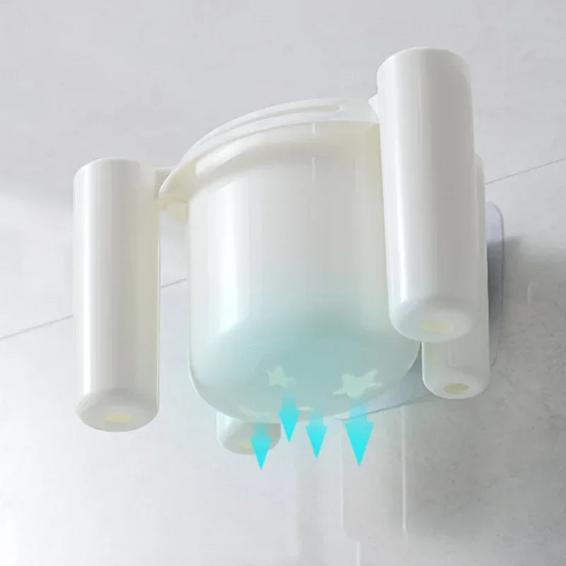 No-Drill Toothbrush Holder & Cup | Wall-Mount Shelf