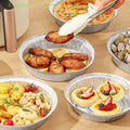 Aluminum Foil Round Disposable Plate Set - Pack of 10