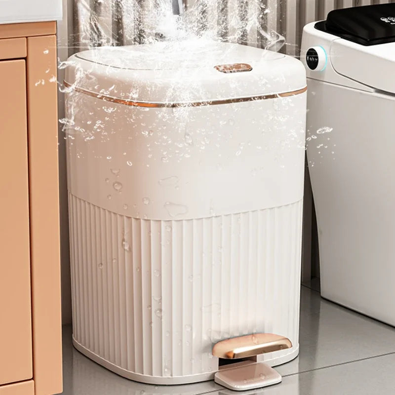 Luxury Gold Dual-Open Pedal Dustbin