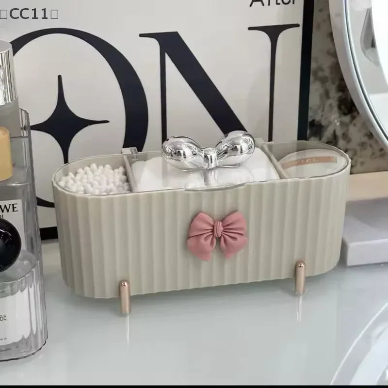 Desktop Makeup Organizer – Brushes, Cotton Pads & Swabs Storage