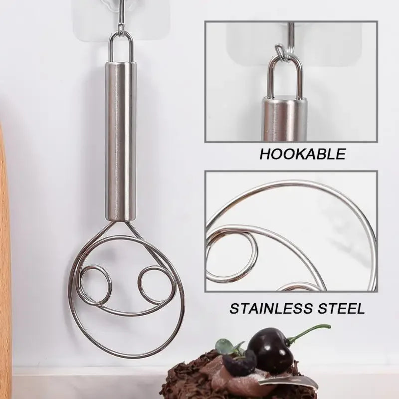 Stainless Steel Dough Whisk with Handle