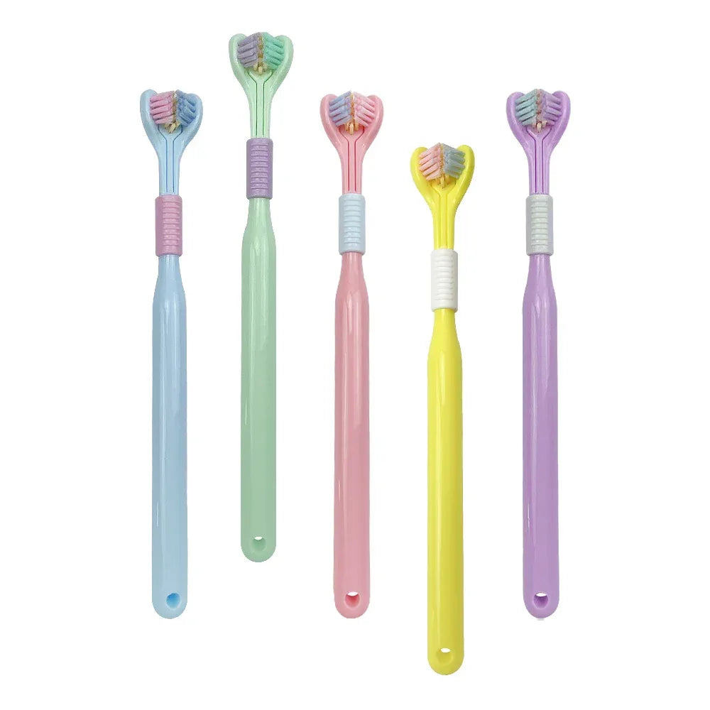 3-Sided Toothbrush with Tongue Cleaner – Soft Bristles