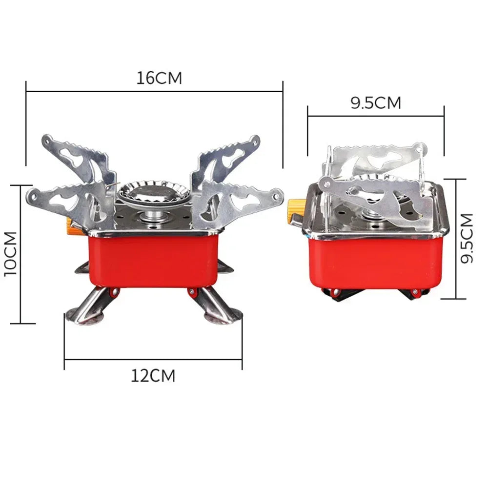 Mini Portable Outdoor Gas Stove – Folding Camping Burner for Hiking & BBQ