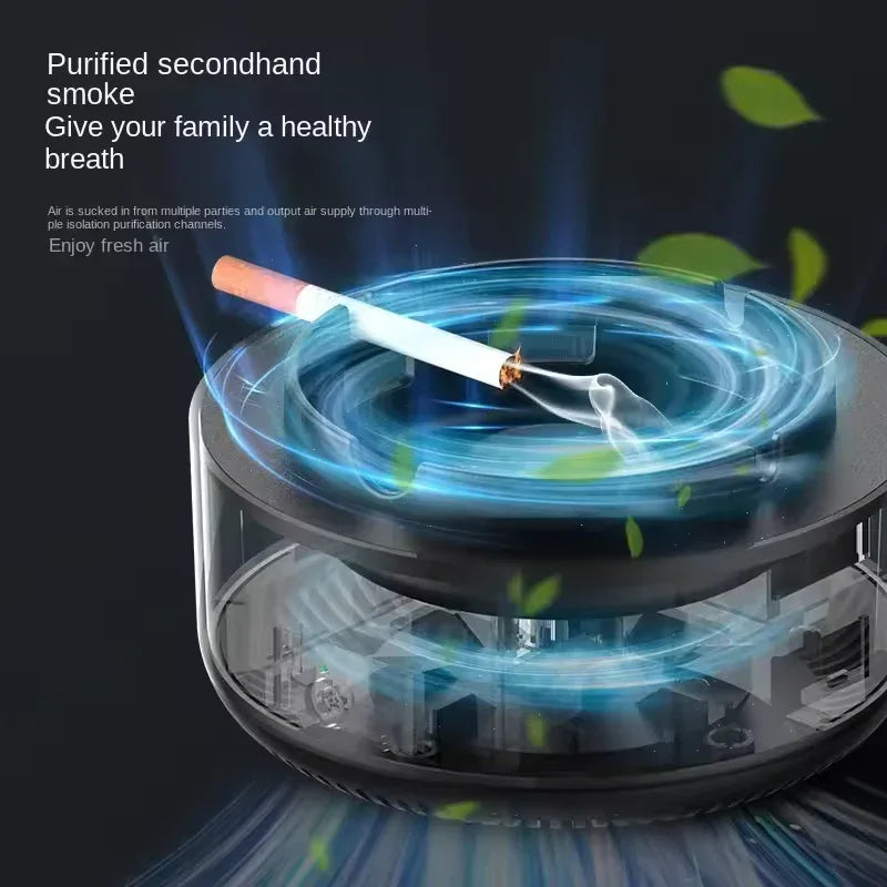 Ashtray with Extinguisher – Smokeless Portable Cigarette Holder (Cells Operated)