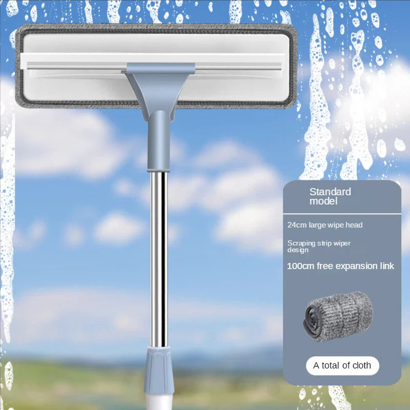 2-in-1 Window Squeegee Cleaner with Pole