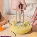 Stainless Steel Potato Masher – Manual Baby Food Press