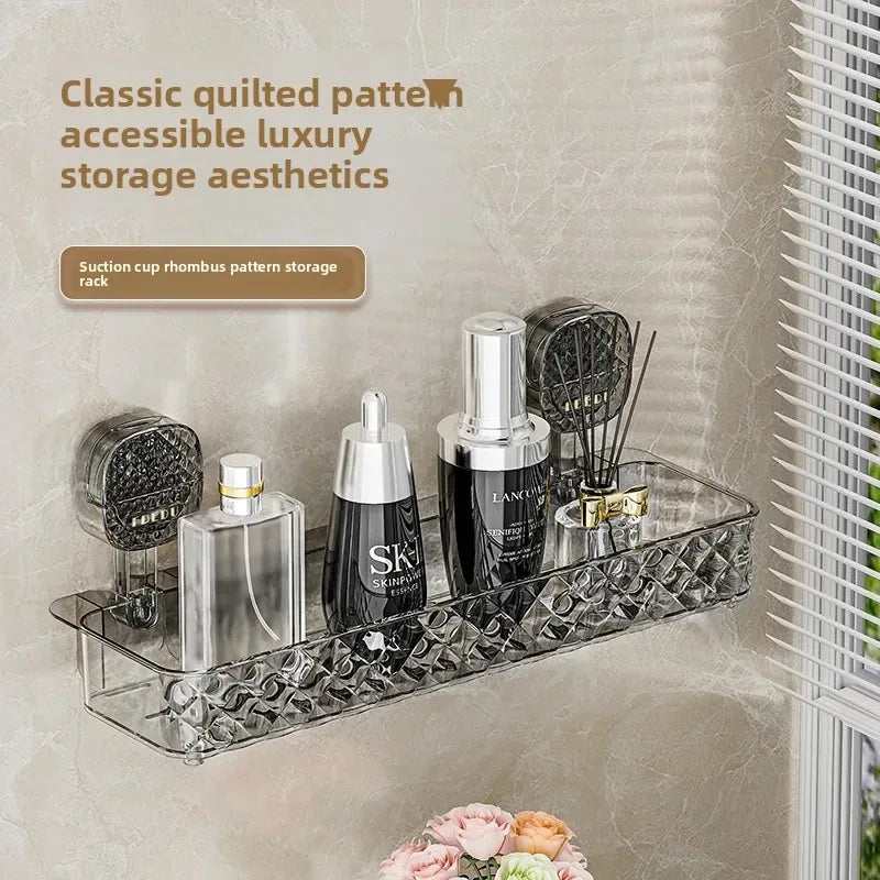 Premium Suction Cup Bathroom Storage Shelf (High Quality)