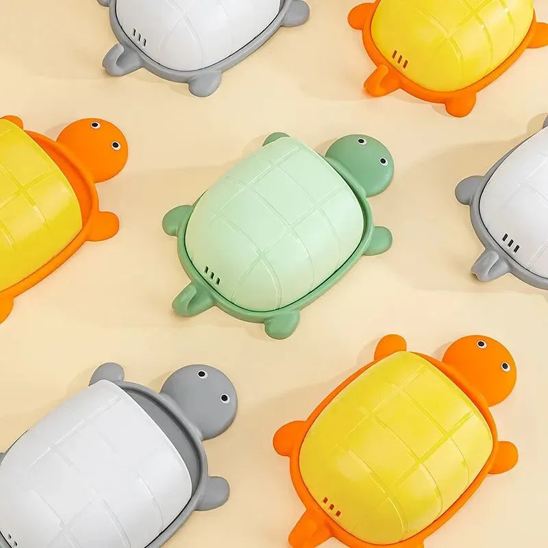 Cute Turtle Toothbrush Holder – Cartoon Bathroom Organizer