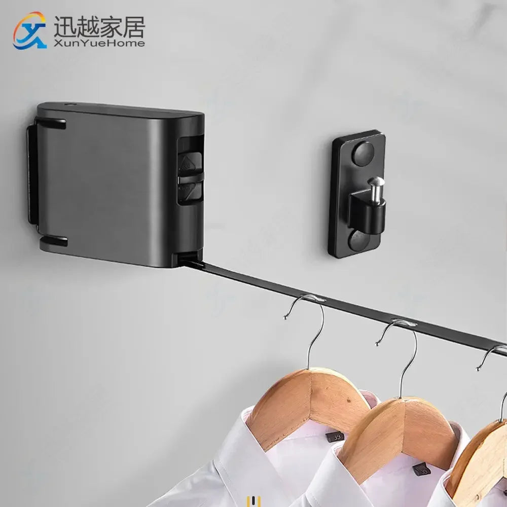 Wall-Mounted Retractable Clothes Drying Rack