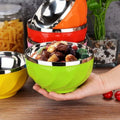 Colorful Stainless Steel Bowl – Heat-Resistant & Anti-Fall (each)