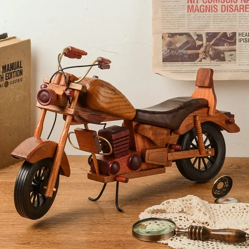 Antique Wooden Bike Showpiece