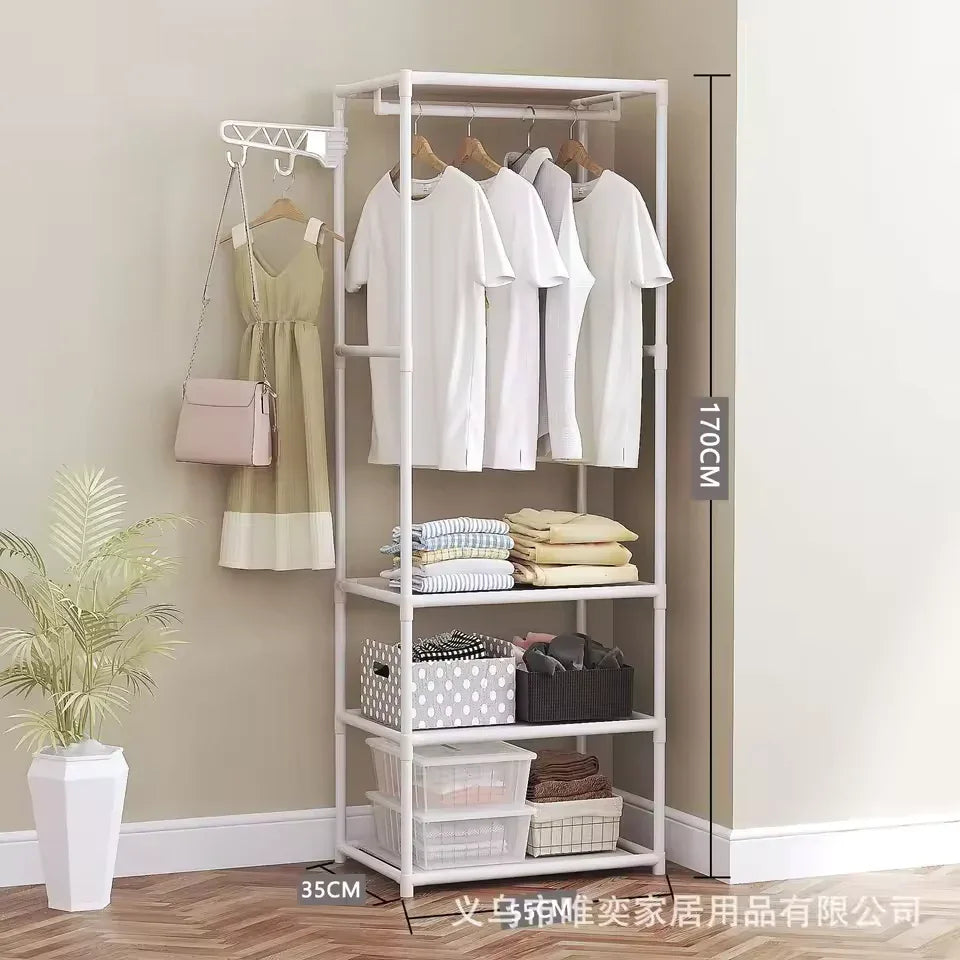 Hanger Stand & Coat Rack – Portable Clothes Organizer with Shelf