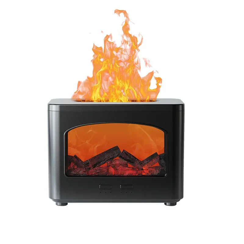 Electric Flame Humidifier – LED Fire Effect Aroma Diffuser