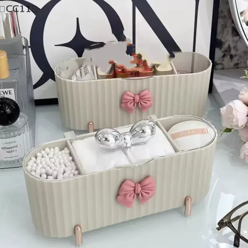 Desktop Makeup Organizer – Brushes, Cotton Pads & Swabs Storage