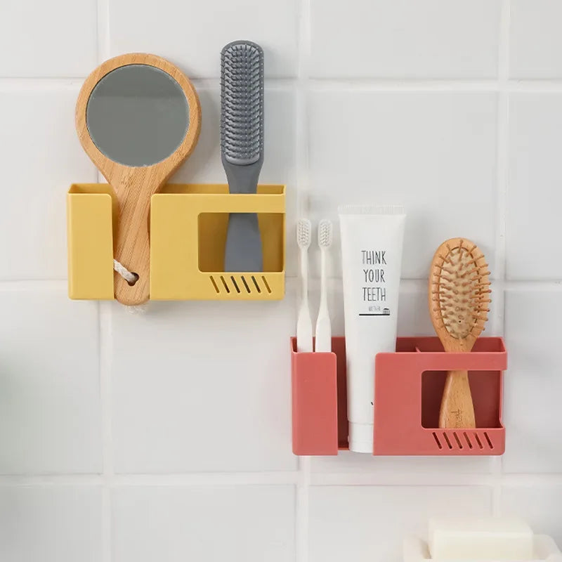 2-in-1 Wall Storage Box – Phone & Remote Control Holder