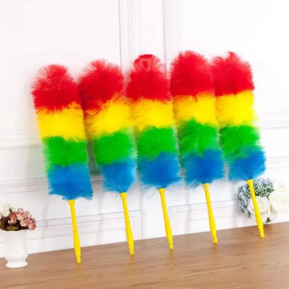 Rainbow Feather Duster – Flexible Anti-Static Cleaner