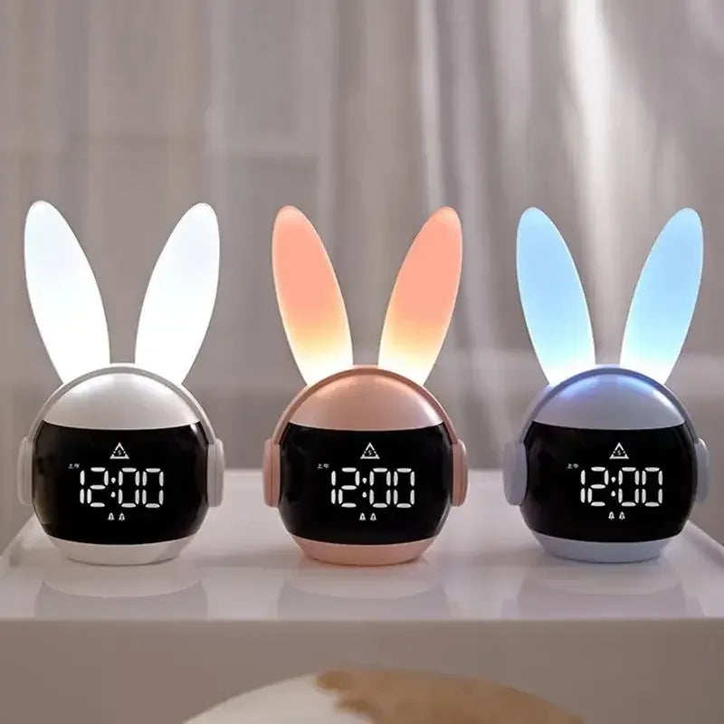 Rabbit Digital Alarm Clock – LED Display Bedside Clock