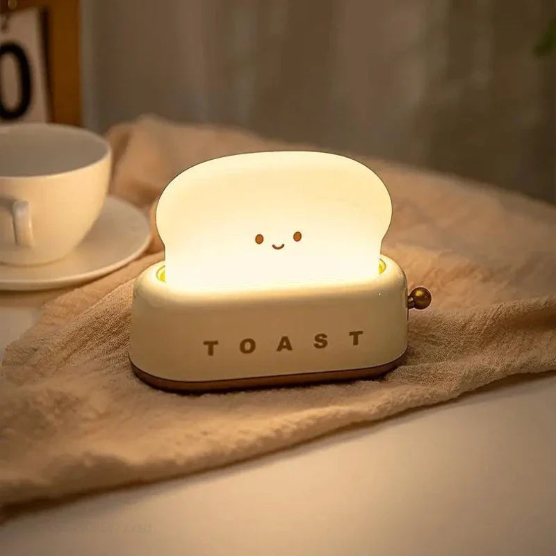 Cute Toast Night Light – Adjustable Soft Glow