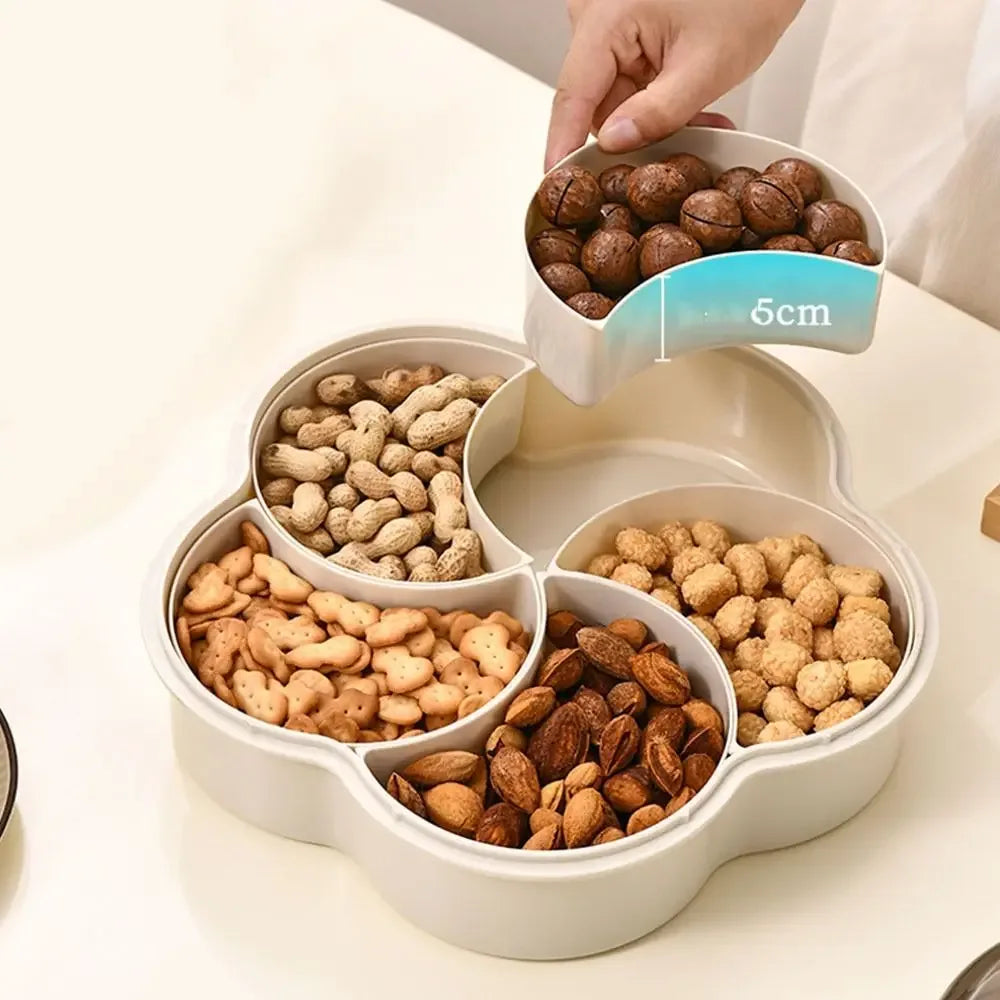 Luxury Divided Snack Serving Tray with Lids