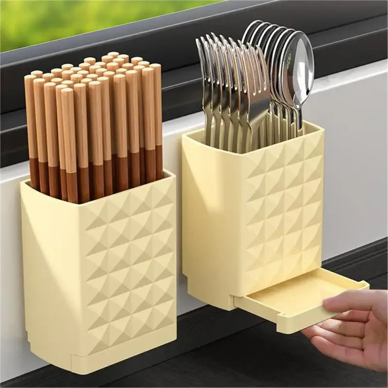 Wall-Mounted Storage Rack – Drillable & Self-Adhesive Organizer (Random)