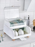 Random color Kitchen Dish Storage Box, Storage Rack, Drain Rack, Household Bowl Drying Rack, Chopsticks Tableware Storage Box