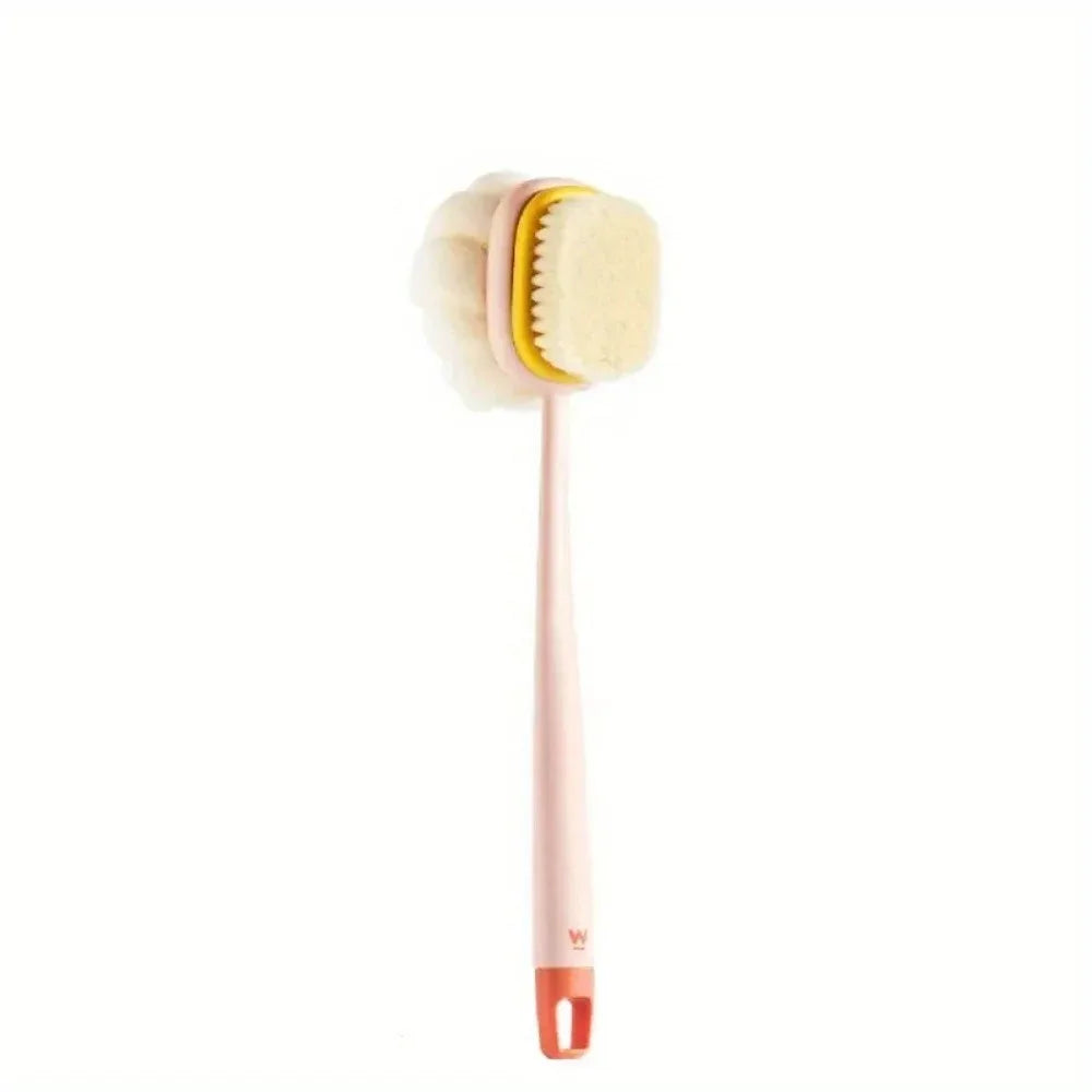Soft Long Bath Brush – Double-Sided Scrubber
