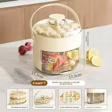 Portable Round Ice Bucket – Drawer Style Large Capacity Ice Tray