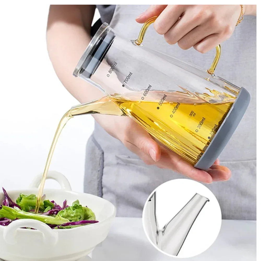 Premium Glass Oil Jug – 700ml Kitchen Container