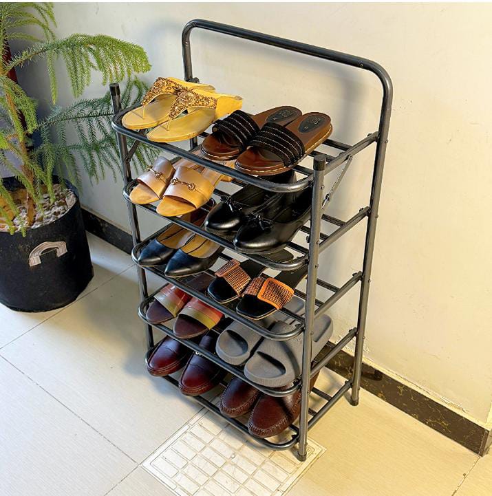 Premium Foldable Metal Shoe Rack Stand – Space-Saving Organizer