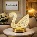 Crystal Swan Table Lamp - Luxury LED Night Light
