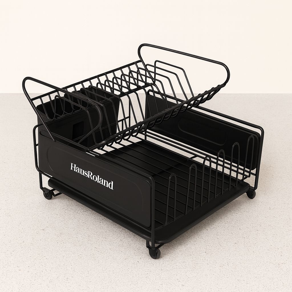 HausRoland Premium 2-Tier Dish Rack - Rust-Proof