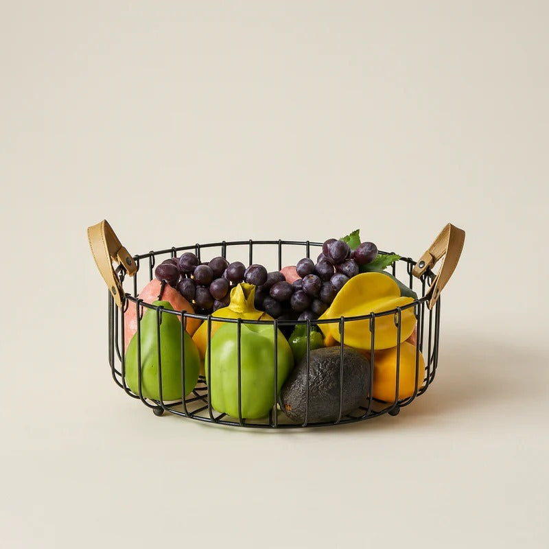 Binca Premium Round Fruit Basket – Modern Wire Decor