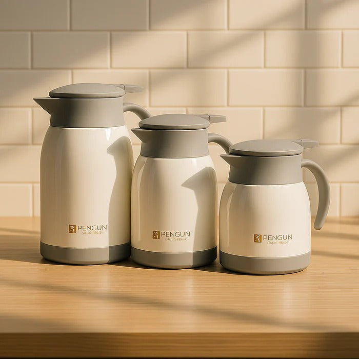 Penguin Stainless Steel Thermal Coffee Pot – Insulated Vacuum Flask