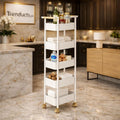 Binca 5-Tier Slim Utility Trolley – Premium Rolling Organizer Cart