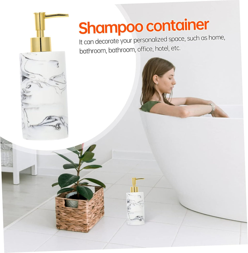 Luxury Marble Design Soap Dispenser – Elegant Resin Liquid Pump for Bathroom & Kitchen