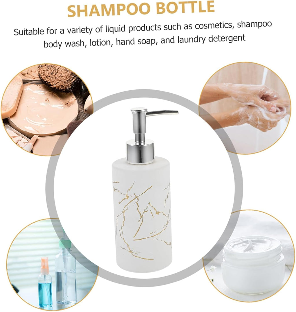 Luxury Marble Design Soap Dispenser – Elegant Resin Liquid Pump for Bathroom & Kitchen