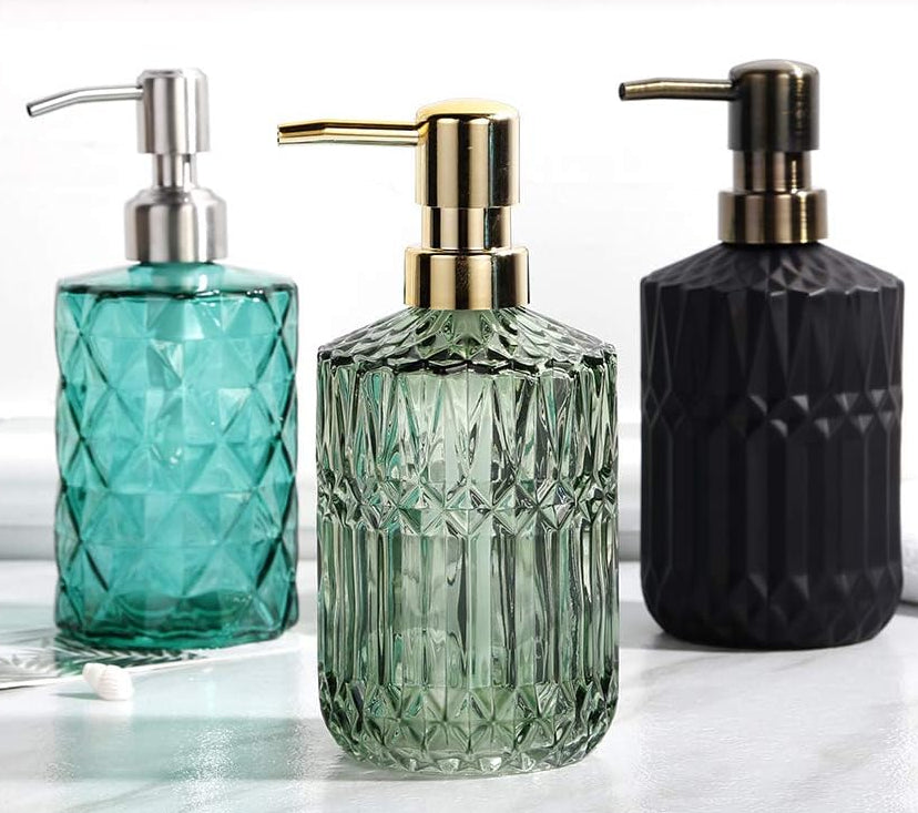 Luxury Ribbed Design Soap Dispenser(Random Colours)