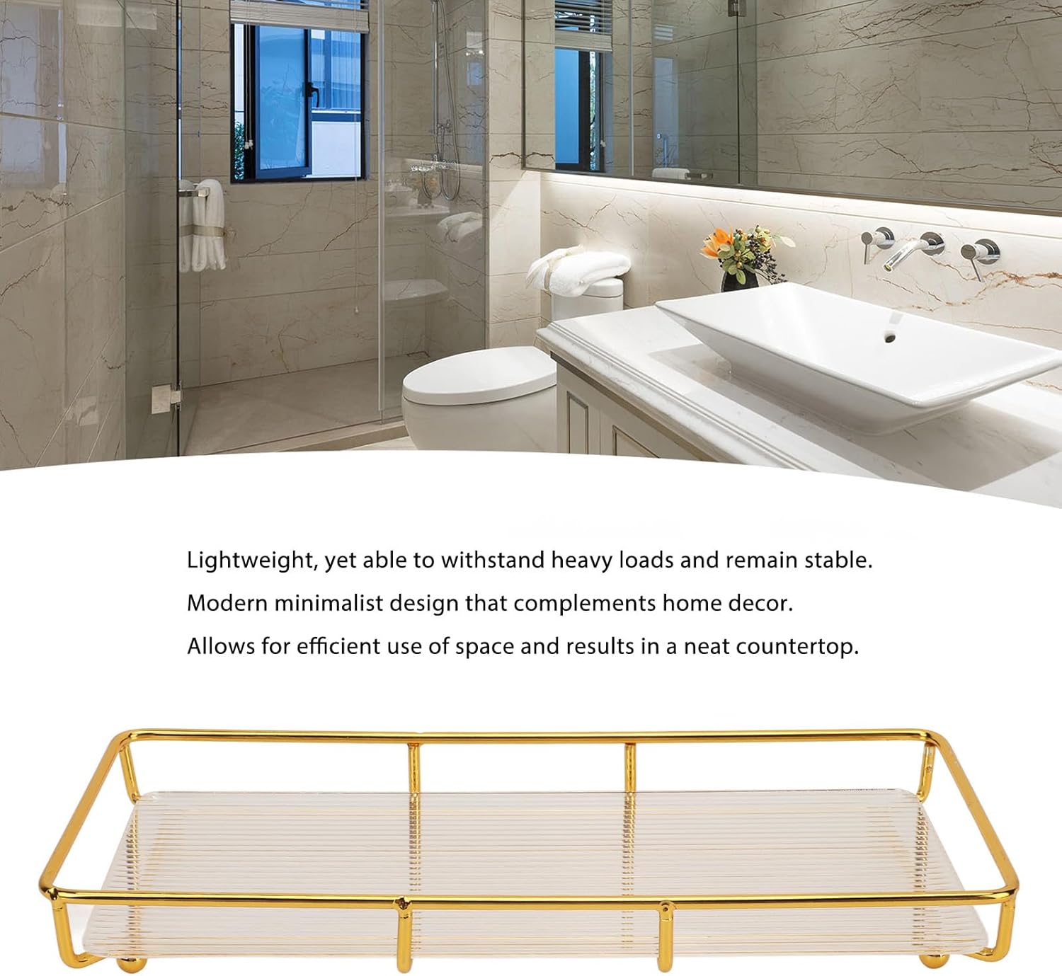 Luxury Bathroom Vanity Tray