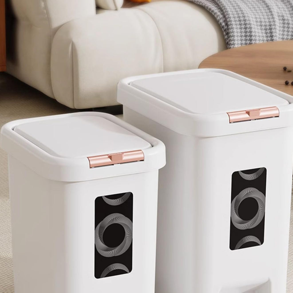 Modern Square Pedal Dustbin with Soft-Close Lid & Removable Inner Bucket