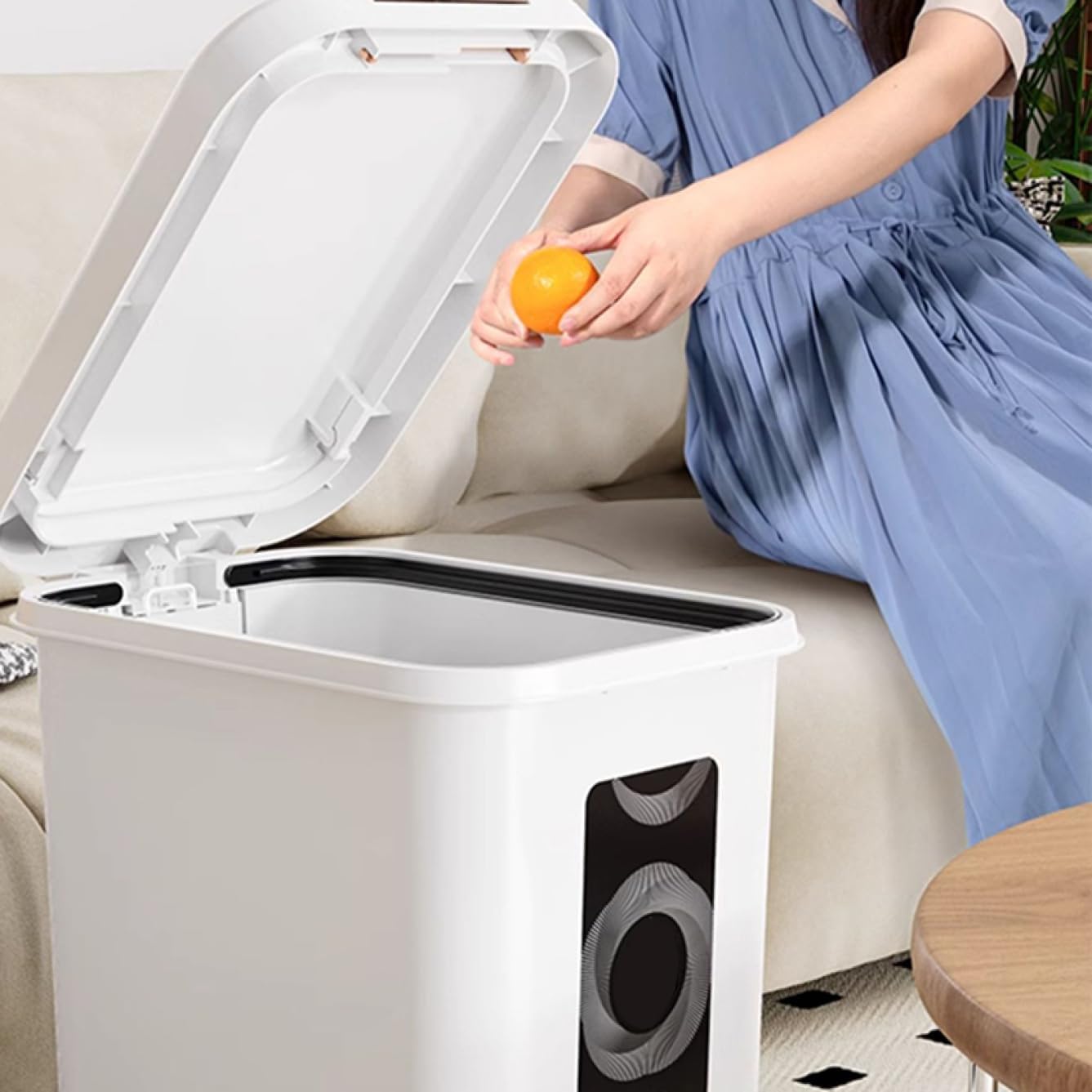Modern Square Pedal Dustbin with Soft-Close Lid & Removable Inner Bucket