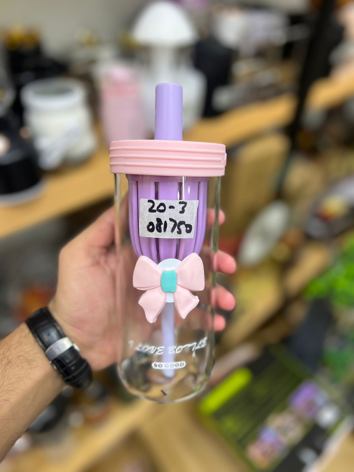 Aesthetic Sipper Glass Cup – Minimalist Tumbler with Straw