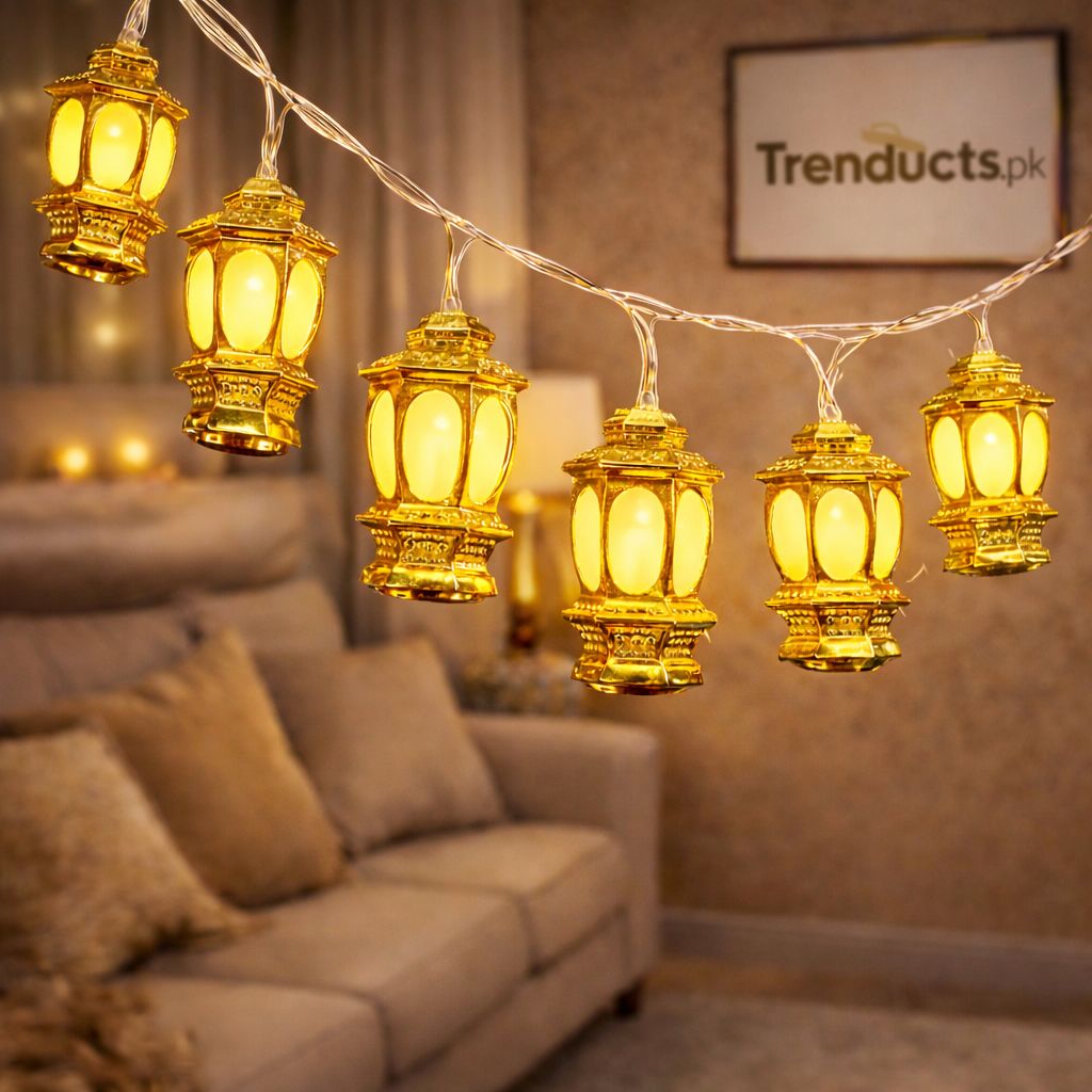 Solid Gold Star String Lights - Premium Eid Glow