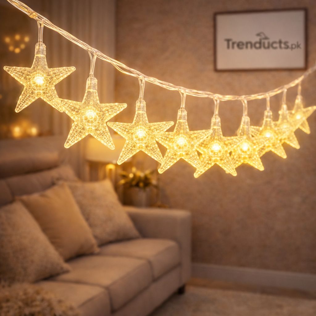 Star-Shaped Fairy Lights for Bedroom and Living Room Ambiance