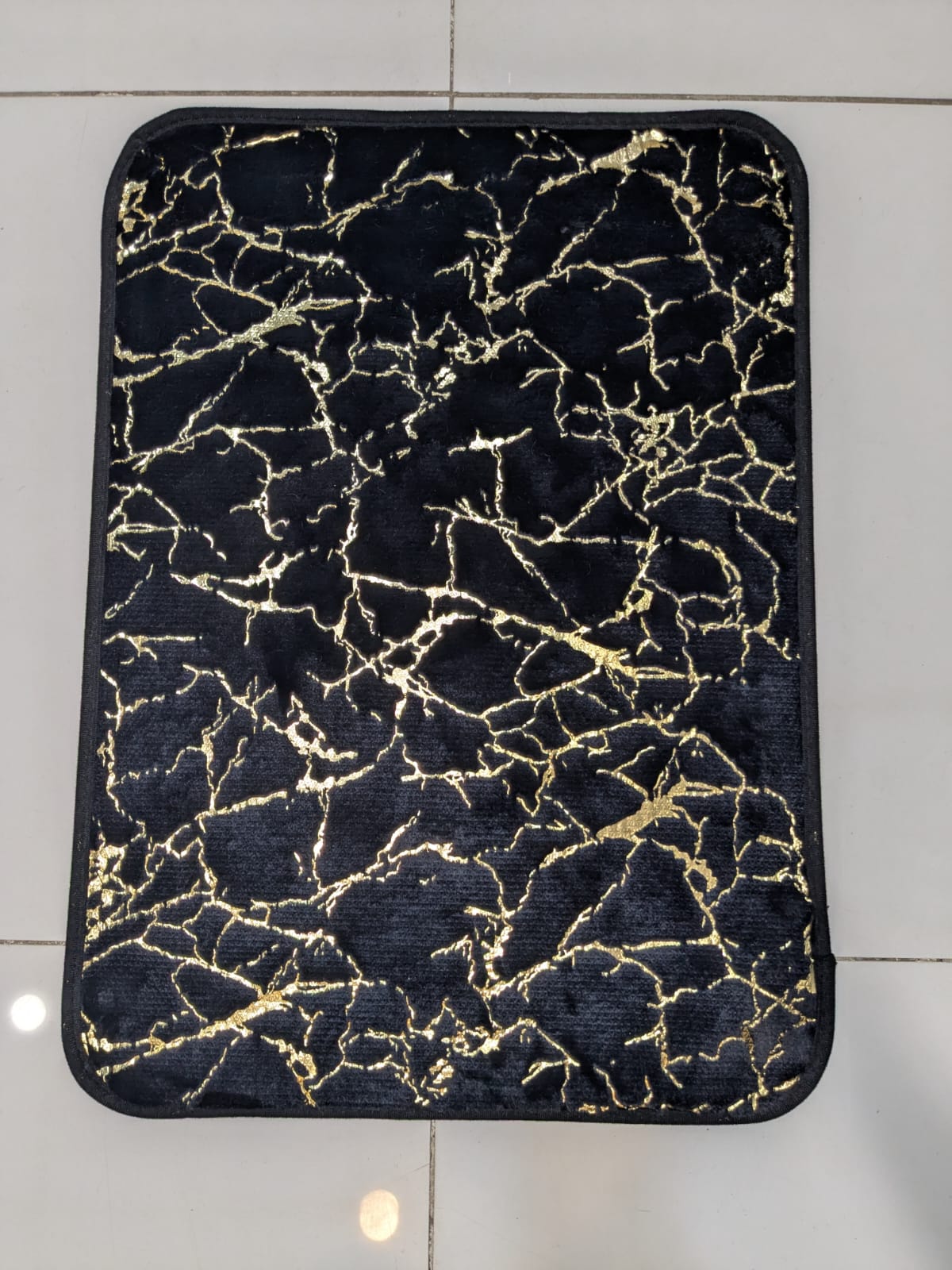 Golden Plush Luxurious Gold Stripe Mats