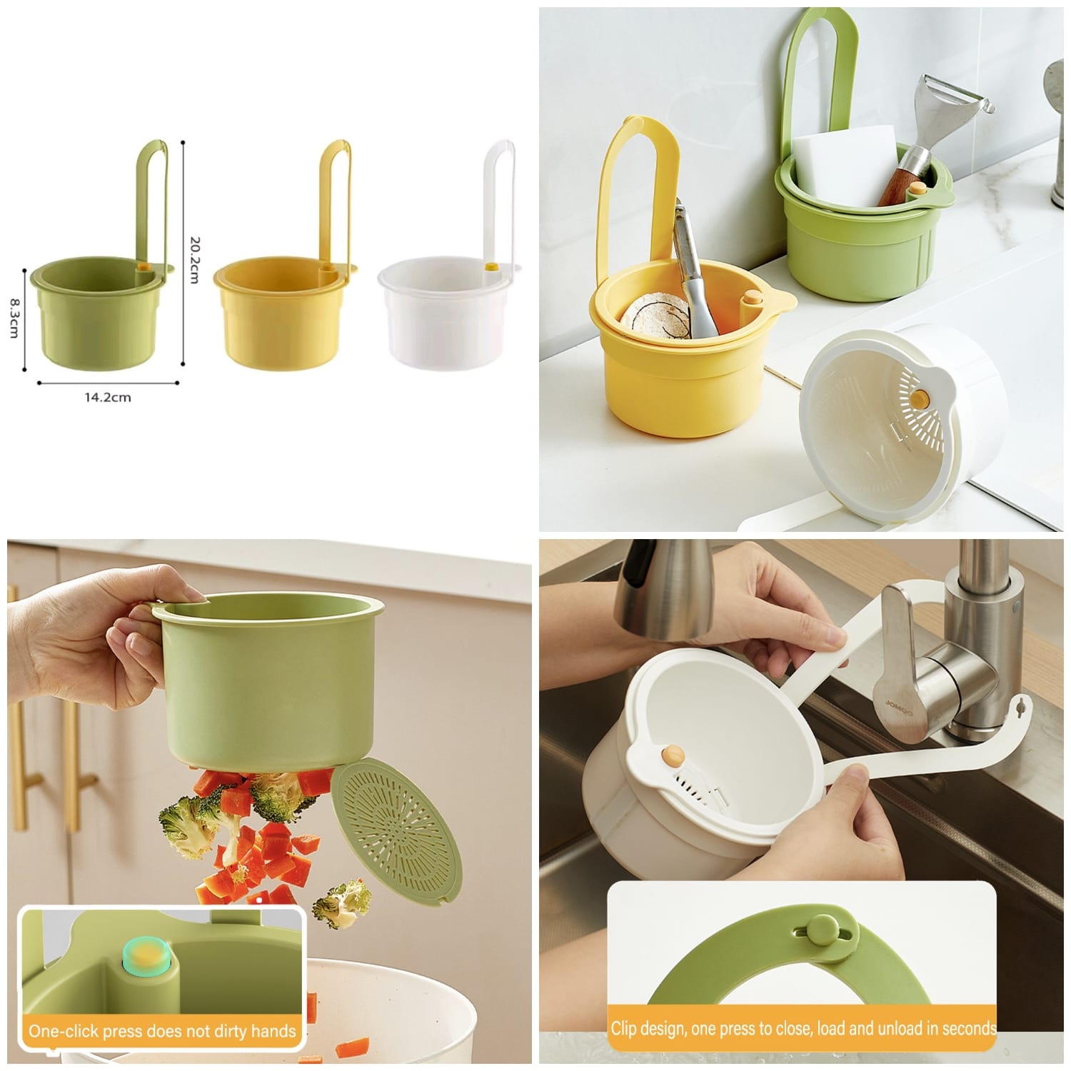 2-in-1 Adjustable Sink Drain Basket