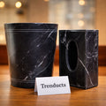 Marble Leather Duo - Waste Bin & Elite Tissue Station