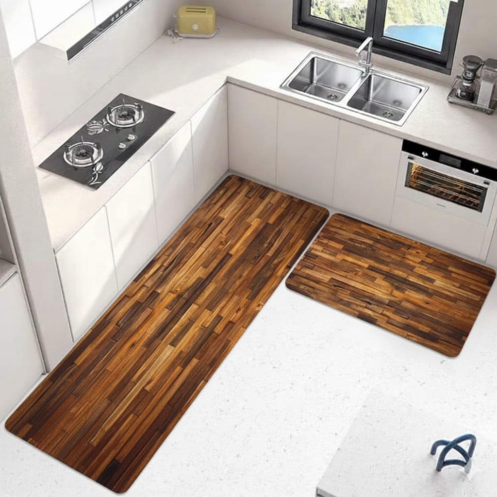 Premium 2-Piece Anti-Slip Runner Set – Large Waterproof Nappa Fabric Mats